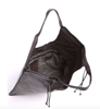 DALIA Dalia shopping bag in dark gray leather with decorative threading Last one!